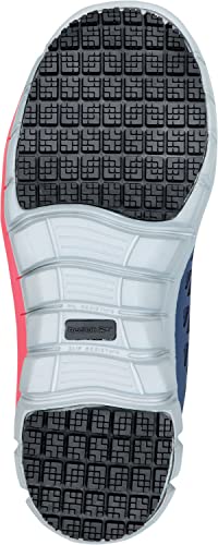 Reebok Work Sublite Cushion Work, Women's, Navy/Pink, Athletic Style, MaxTrax Slip Resistant, Soft Toe Work Shoe (8.5 W)