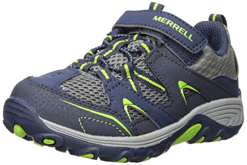 Merrell Trail Chaser Hiking Sneaker, Navy/Green, 6.5 Wide US Unisex Little_Kid