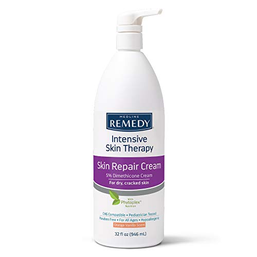 Medline Remedy Intensive Skin Therapy Skin Repair Cream with Phytoplex, 32 oz. Body Lotion, for Cracked, Dry or Irritated Skin, Eczema, Rash, Dermatitis