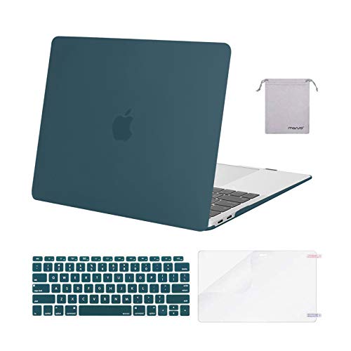 MOSISO Compatible with MacBook Air 13 inch Case 2022, 2021-2018 Release A2337 M1 A2179 A1932 Retina Display Touch ID, Plastic Hard Shell&Keyboard Cover&Screen Protector&Storage Bag, Airy Blue