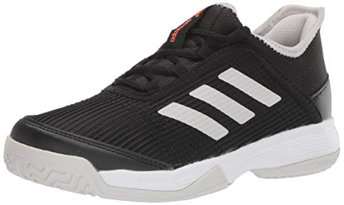 adidas Unisex-Kid's Adizero Club Tennis Shoe, Black/White/Grey, 11K M US Little Kid