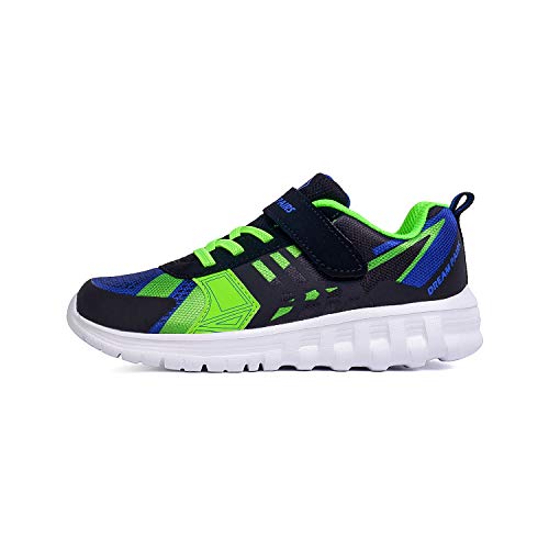DREAM PAIRS Boys KD18002K Lightweight Breathable Running Athletic Sneakers Shoes Black Royal Blue Green, Size 11 M US Little Kid