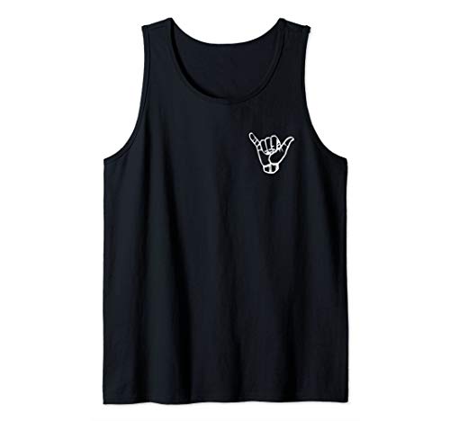 Shaka sign Good Vibes Retro Hang Loose Hawaii Surfing Tank Top