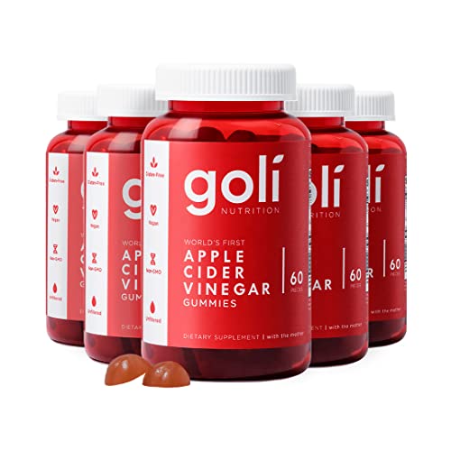 Goli Apple Cider Vinegar Gummy Vitamins - 300 Count - Vitamins B9 & B12, Gelatin-Free, Gluten-Free, Vegan & Non-GMO