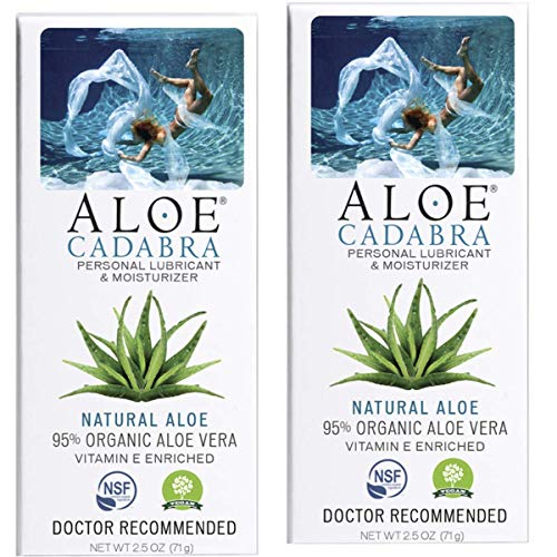 Aloe Cadabra Flavored Personal Lubricant Organic Passion Lube for Women, Men & Couples, Banana Cream 2.5 Ounce