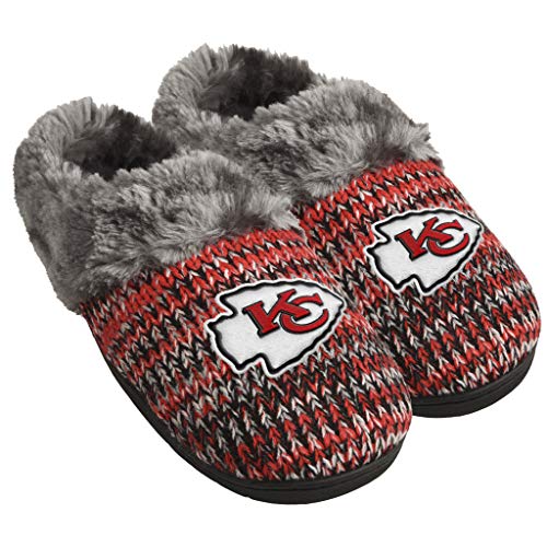 FOCO NFL Kansas City Chiefs Womens Peak Slide SlippersPeak Slide Slippers, Team Color, Medium (7-8)