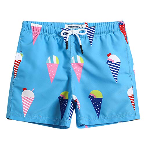 maamgic Boys' Swim Trunks in fun colors, perfect for the beach