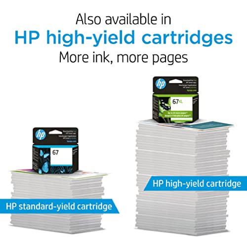 Original HP 67XL Black High-yield Ink Cartridge | Works with HP DeskJet 1255, 2700, 4100 Series, HP ENVY 6000, 6400 Series | Eligible for Instant Ink | 3YM57AN