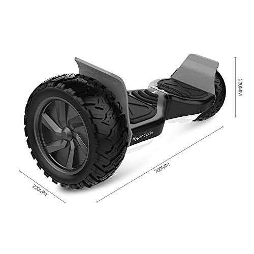 HYPER GOGO Off Road, Electric Self Balancing All Terrain Hoverboard with Built-in Speaker and LED Lights, UL2272 Certified, 8.5 Inch
