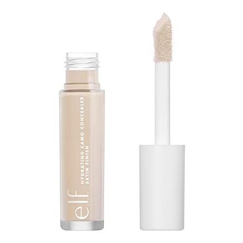e.l.f. Hydrating Camo Concealer, Lightweight, Full Coverage, Long Lasting, Conceals, Corrects, Covers, Hydrates, Highlights, Deep Chestnut, Satin Finish, 25 Shades, All-Day Wear, 0.20 Fl Oz