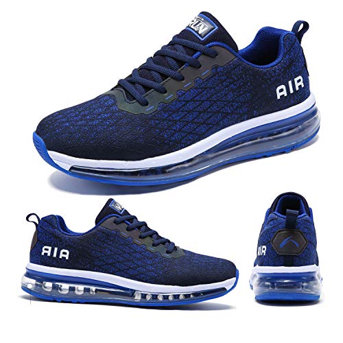 Azooken Mens Tennis Footwear Sports Shoes Walking Casual Fitness Mesh Soft Sole Breathable Jogging Outdoor Trail Running Sneakers(8998 Blue 42)