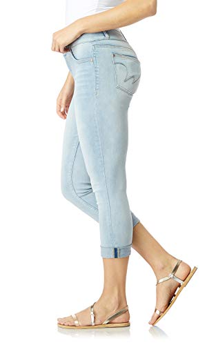 WallFlower Women's Juniors InstaSoft High-Rise Sassy Fit Skinny Stretch Crop Jeans (Standard and Plus), Beverly, 11