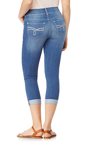 WallFlower Women's Juniors InstaSoft Mid-Rise Ultra Fit Skinny Stretch Crop Jeans (Standard and Plus), Florence, 13