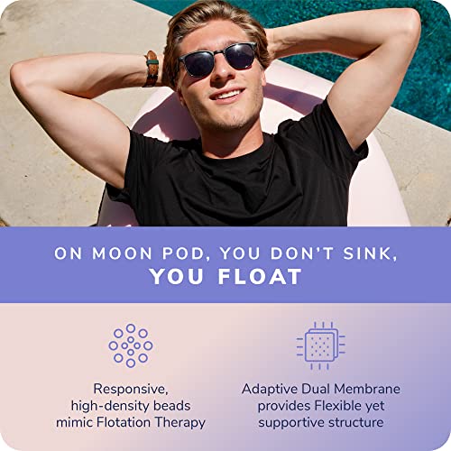 Moon Pod Adult Beanbag Chair, Pink - The Zero-Gravity Bean Bag for Stress, Anxiety, and All Day Deep Relaxation - Ultra Soft and Ergonomic Support for Back and Neck - for The Whole Family