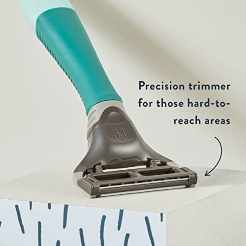 Harry's Razors for Men - Shaving Kit for Men includes a Mens Razor Handle, 3 Razor Blade Refills, Travel Blade Cover, and 4 Oz Shave Gel (Sage)