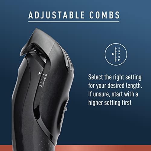 King C. Gillette Cordless Beard Trimmer for Men, Kit includes 1 Trimmer, 3 Interchangeable Combs, 1 Cleaning Brush, 1 Charger, 1 Travel Bag