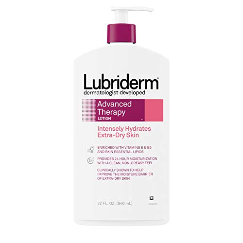 Lubriderm Advanced Therapy Moisturizing Lotion with Vitamins E and B5, Deep Hydration for Extra Dry Skin, Non-Greasy Formula, 32 fl. Oz