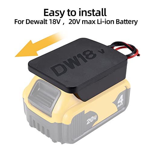 Power Wheels Adaptor for dewalt 20V Battery for dewalt 18V Dock Power Connector 12 Gauge Robotics