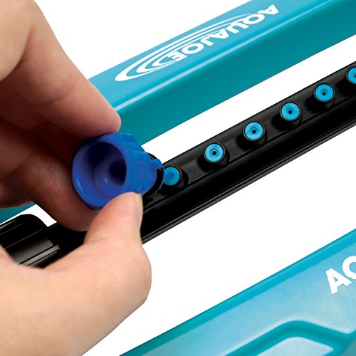 Melnor 65079-AMZ Metal Oscillating Sprinkler with QuickConnectProduct Adapter Watering Set, 3600 sq. ft. Coverage & Aqua Joe SJI-OMS16 Indestructible Metal Base Oscillating Sprinkler