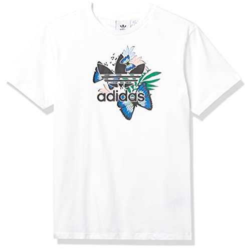 adidas Originals Girls' Her Studio London Collab Tee, White, Medium