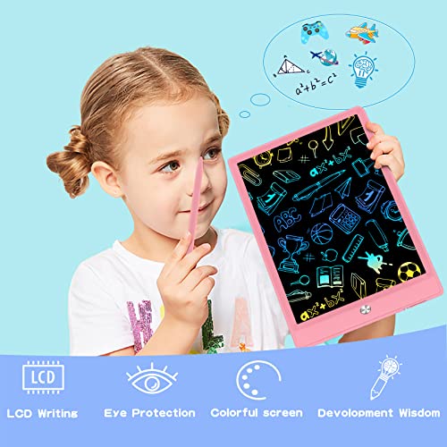 LCD Writing Tablet,10 Inch Drawing Tablet Kids Tablets Doodle Board Electronic Digital Drawing Board for Adults and Kids Ages 3+ (Pink)