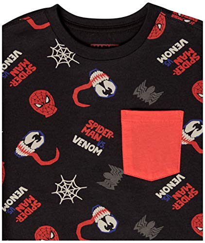 Spotted Zebra Disney Star Wars | Frozen Toddler Boys' Short-Sleeve T-Shirts, Pack of 4, White/Black/Red, Marvel Spider Man, 4T