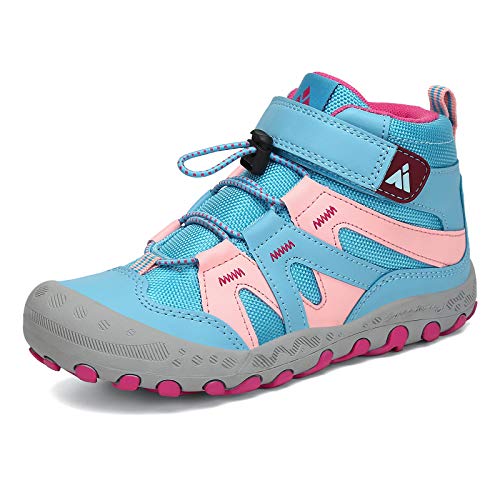 Mishansha Kids Water Resistant Hiking Boots, Boys Girls Anti Collision Anti-Skid Athletic Outdoor Ankle Adventure Trekking Shoes