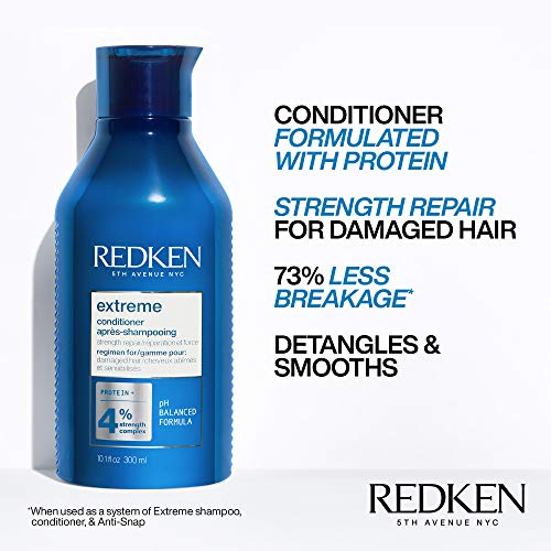 Redken Extreme Conditioner | Anti-Breakage & Protection for Damaged Hair | Infused With Proteins | 10.1 Fl Oz