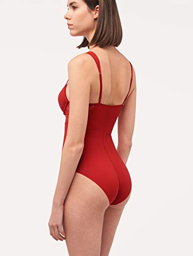 La Perla, Layla Bodysuit, 34F, Red Tango