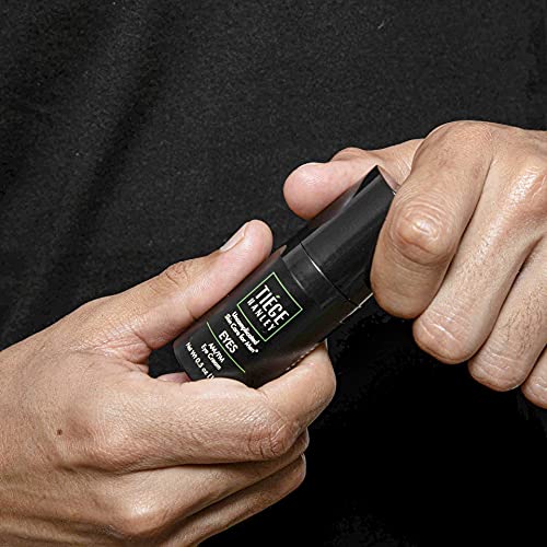Tiege Hanley Eye Cream for Men (EYES) | Morning and Night | Caffeine to Fight Dark Circles and Wrinkles like a Ninja | Fragrance Free for Sensitive Skin | 0.5 Ounces