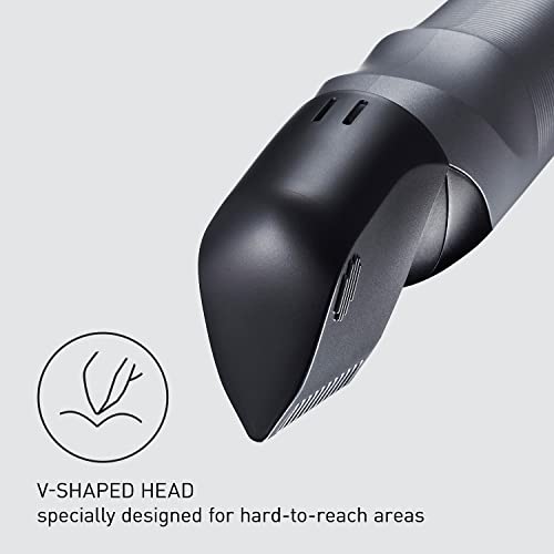 Panasonic Body Groomer for Men and Women, Unisex Wet/Dry Cordless Electric Body Hair Trimmer with 2 Comb Attachments, Multi-Directional Shaving in Sensitive Areas - ER-GK80-S (Silver)