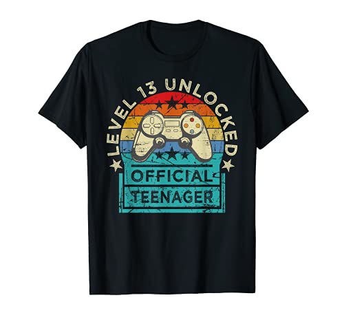 Vintage 13 Years Old Shirt- Gamer Level 13 Official Teenager T-Shirt