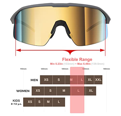 QoolTimes Polarized Wrap Around shield cycling Sunglasses Men Women Oakley sutro lite Golfing ski Triathlon Volleyball Running Baseball