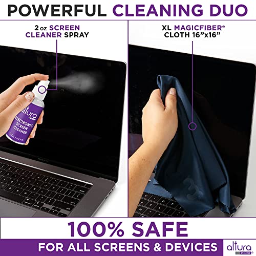 Laptop Cleaning Kit (5 pc) - Keyboard Cleaning Kit - Includes Laptop Screen Cleaner, Air Blower, Brush, Keyboard Gel, and Microfiber Cloth - PS4 Cleaner - Keyboard Cleaner & Computer Cleaner by Altura