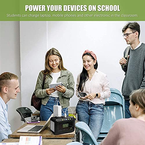 MARBERO Portable Power Bank 24000mAh Camping Lithium Battery 88Wh Power Supply with 110V/80W(Peak 120W) AC Outlet, USB QC3.0, LED Flashlights for CPAP Home Camping Emergency Backup