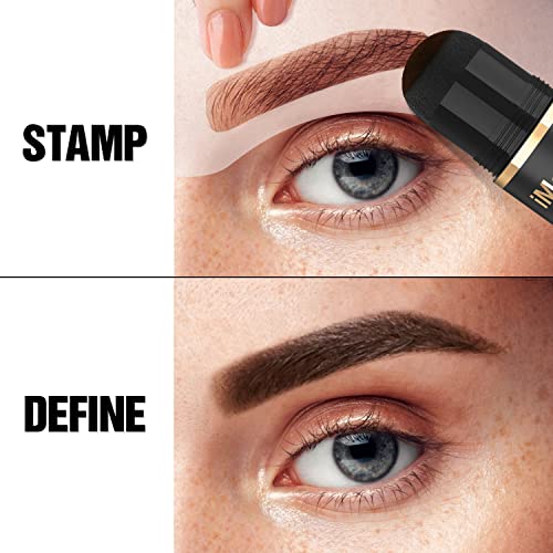 iMethod Eyebrow Stamp and Eyebrow Stencil Kit - Eyebrow Stamping Kit for Perfect Eyebrow Makeup, Eyebrow Pomade, 20 Eye brow Shaping Kit, Easy to Use, Long-Lasting, Brown