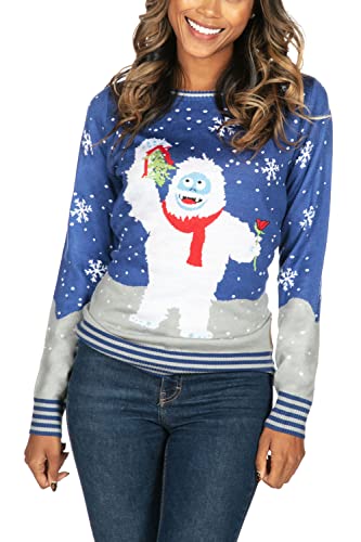 Tipsy Elves Romantic Bumble Ugly Christmas Sweater for Women for Holiday Parties and Gatherings Size Medium