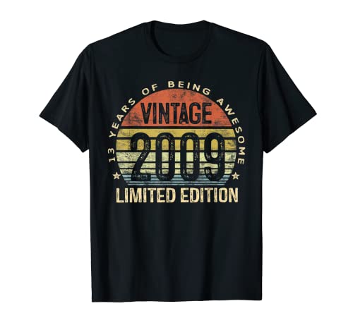 13 Year Old Gifts Vintage 2009 Limited Edition 13th Birthday T-Shirt
