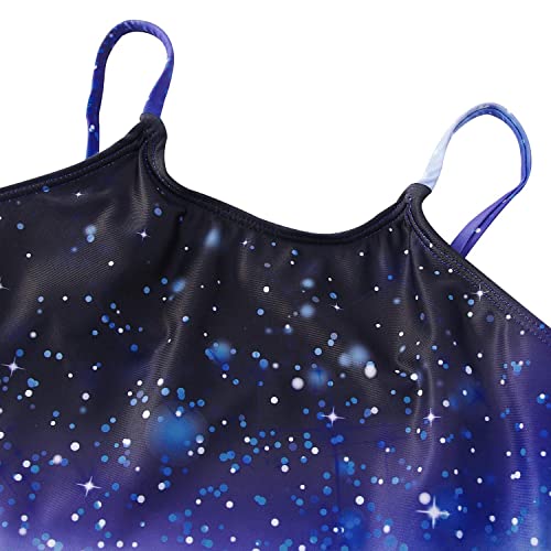 AIDEAONE Big Girls Swimsuit One-Piece Starry Sky Bathing Suits Quick Dry Beach Swimwear Size 10-12T