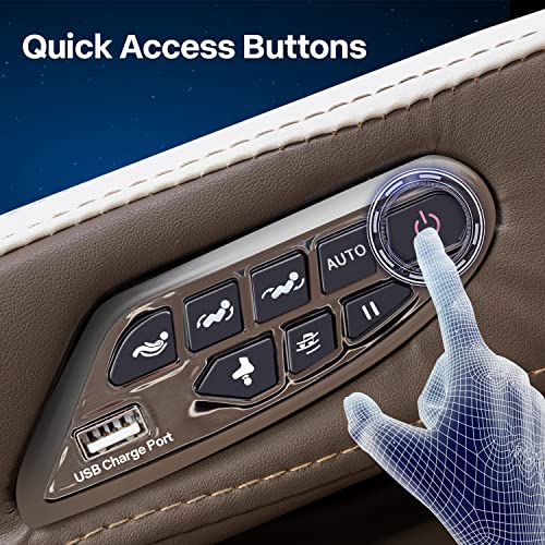 MassaMAX Massage Chair, Full Body Zero Gravity Shiatsu Massage Recliner with Foot Roller, Airbags, Heating Therapy, Bluetooth Speaker, Quick Access Buttons…