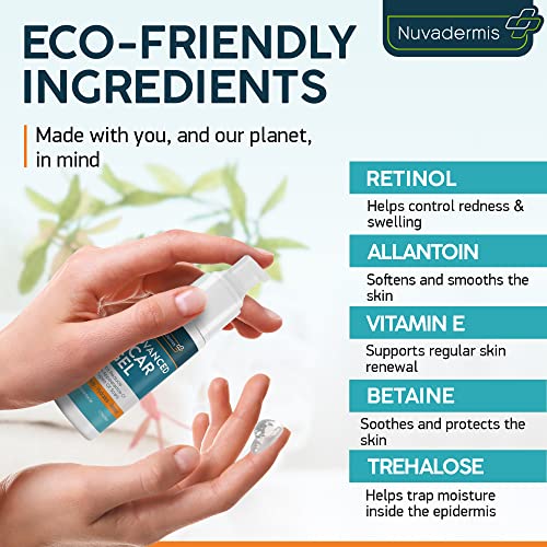 Scar Cream Gel - Retinol, Allantoin, Vitamin E, Betaine - C-Section, Tummy Tuck, Keloid, Acne Removal Treatment - Advanced Post Surgery Supplies - Try Surgical Silicone Sheets, Tapes, Patches - 1.7 oz