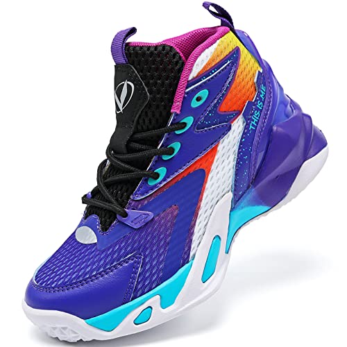 VITUOFLY Kids Basketball Shoes Boys Basketball Culture Sneakers Girls Mid Top School Training Shoes Non-Slip Outdoor Sports Shoes Boys Running Shoes Little Kid Size 13