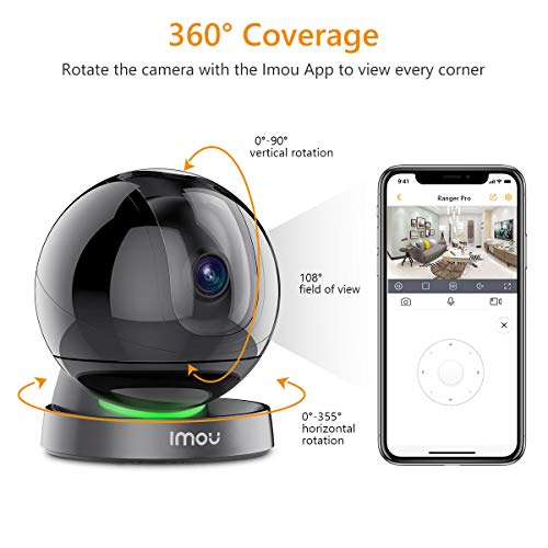 Imou Security Camera Indoor Home Camera Pan/Tilt, Plug-in WiFi Camera (2.4G ONLY) Baby Monitor Dog Camera with Spotlight & Siren, Night Vision, 2-Way Audio, Human & Sound Detection, Motion Tracking