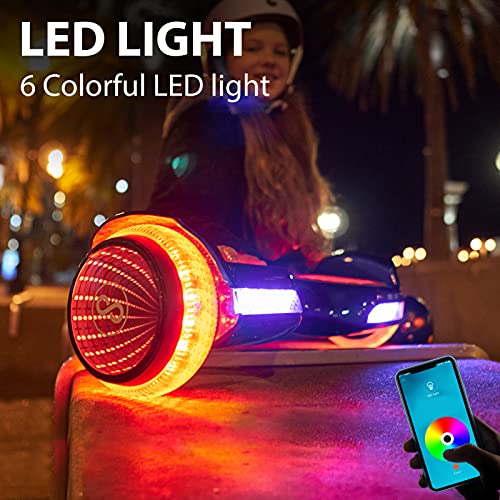 Gyroor Hoverboard G11 Newest Flash Light with 500W Motor,Off Road All Terrian 6.5" Self Balancing Hoverboards with Bluetooth Music Speaker and UL 2272 Certified for Kids Adults Gift.