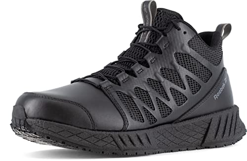 Reebok Work Floatride Energy Tactical, Men's, Black, Mid-High Athletic Style, Composite Toe, EH, Slip-Resistant Work Shoe (11.5 W)