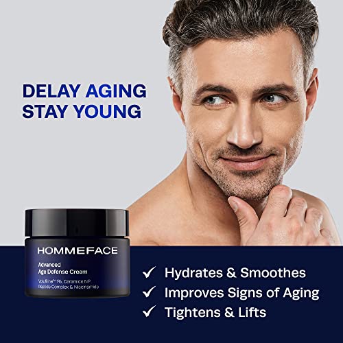 HOMMEFACE Advanced Age Defense Anti-Aging Day & Night Face Cream for Men, 1.76 oz