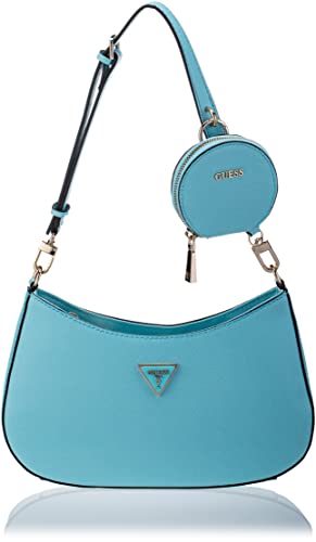 GUESS Alexie Top Zip Shoulder Bag Turquoise One Size