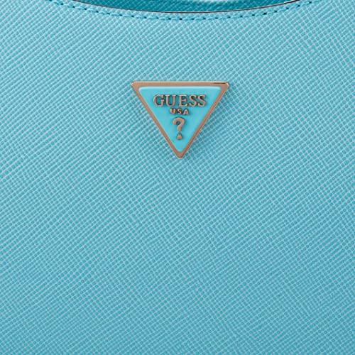 GUESS Alexie Top Zip Shoulder Bag Turquoise One Size
