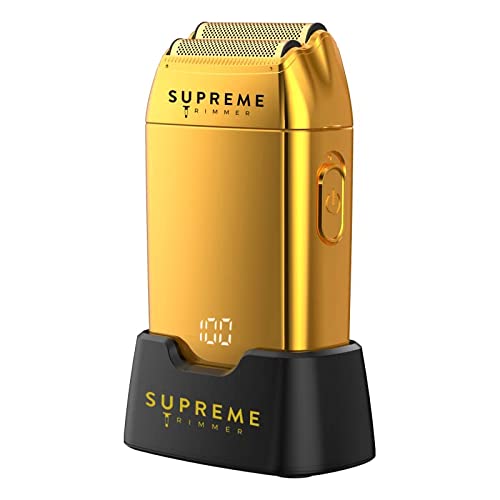 FOIL Shaver for Men by SUPREME TRIMMER STF602 Professional Electric Foil Shaver Waterproof Cordless Electric Razor for Men Barber Gold Shaver - Crunch