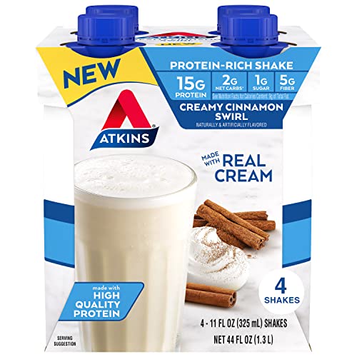 Atkins Gluten Free Protein-Rich Shake, Milk Chocolate Delight, Keto Friendly (Pack of 12), 11 Fl Oz